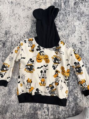 Disney Kids Mickey & Friends Halloween Hoodie - White, Black & Orange